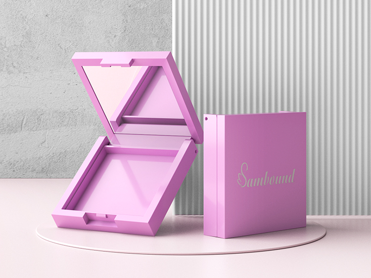 空方形高光腮紅粉盒包裝定制 空方形高光腮紅粉盒包裝定制