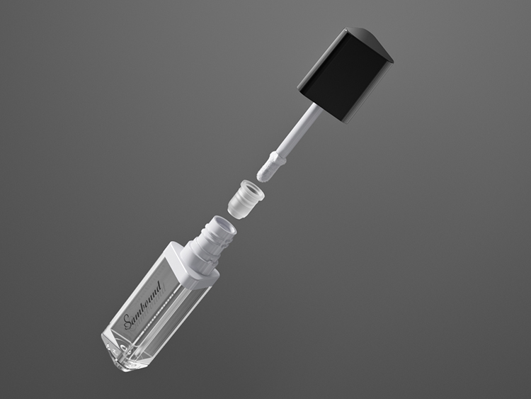 定制5ml三角形唇釉管空管注塑件 定制5ml三角形唇釉管空管注塑件