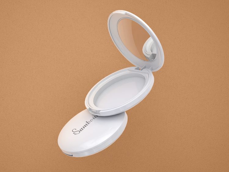 廠家定制圓形白色散粉盒分裝盒